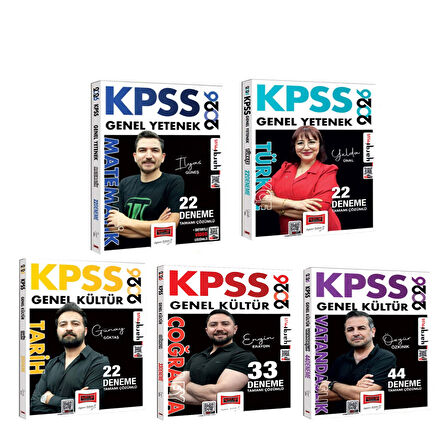 Yargı Yayınları 2026 KPSS Genel Yetenek Genel Kültür Deneme Seti 5 Kitap