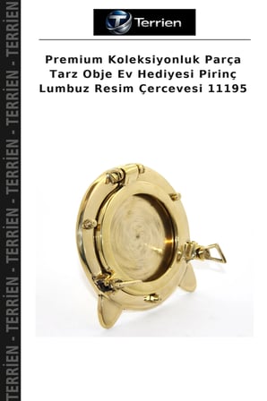 Premium Koleksiyonluk Parça Tarz Obje Ev Hediyesi Pirinç Lumbuz Resim Çercevesi 11195