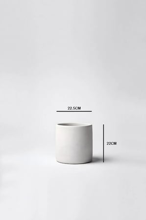 Dekoratif Beton Saksı V-116-TURUNCU