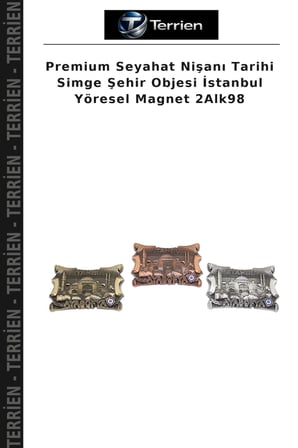 Premium Seyahat Nişanı Tarihi Simge Şehir Objesi İstanbul Yöresel Magnet 2Alk98