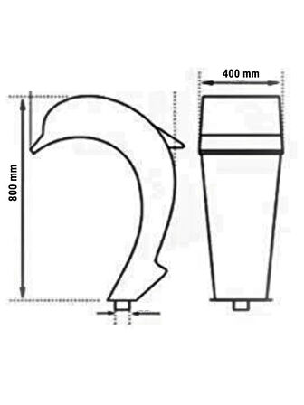 Watershut Havuz Tipi Yunus Şelale 400X800mm (Et Kalınlığı 1,5mm)