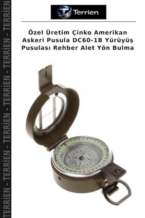 Özel Üretim Çinko Amerikan Askeri Pusula DC60-1B Yürüyüş Pusulası Rehber Alet Yön Bulma