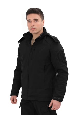 Dağcı Kıyafeti Avcı Giysisi Single Sword Su&Rüzgâr Geçirmez Kapüşonlu Softshell Kışlık Erkek Mont