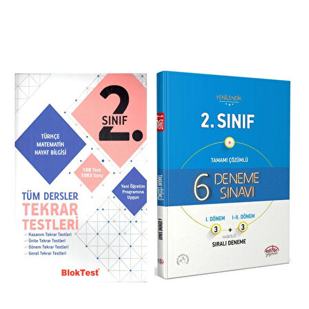 Bloktest Yayınları 2. Sınıf Tüm Dersler Tekrar Testleri ve Editör Deneme Seti 2 Kitap