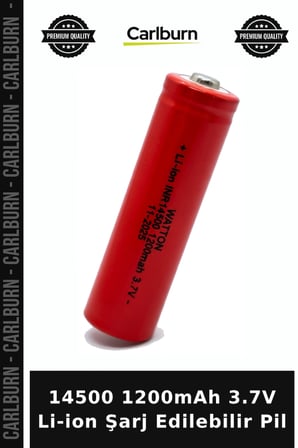 14500 1200mAh 3.7V Li-ion Şarj Edilebilir Pil Donanım Parçası Taşınabilir Batarya Depolama Ünitesi