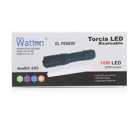 Güçlü LED El Feneri 10W Aydınlatma Cihazı Kolay Kullanım Tepe Lambası