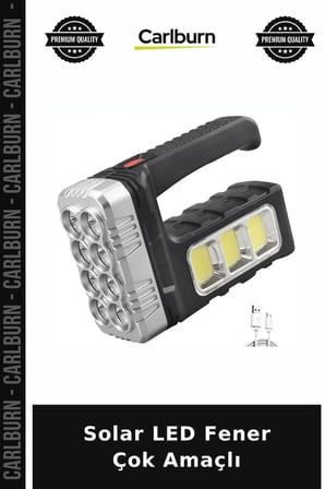 Solar LED Fener Çok Amaçlı Ev Aydınlatma Pratik Lamba Işık Kaynağı