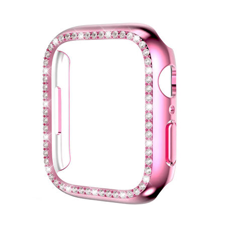 Apple Watch 38mm Saat Ekran Kasa Koruyucu Taşlı Lüxry ZRGard-05
