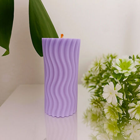 WaveLine Lavanta Kokulu Soya Mum - Doğum Günü - Sevgililer Günü - Hediyelik - Aromaterapi