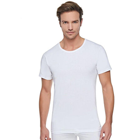 Tutku 3 Adet Beyaz Sıfır Yaka Atlet