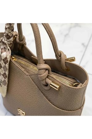 İmpol Şal Aksesuarlı Kadın Mini Tote Çanta