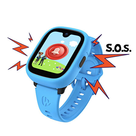 Wiky Watch 5 Plus Çocuk Akıllı Saat - Görüntülü Arama, Gps, Sos, Sağlık Takibi, Güvenli Alan Mavi
