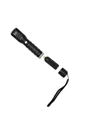 Watton Şarjlı Pilli Zoomlu El Feneri Wt-087 (trendtahtakale)