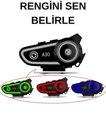 RGB Universal A30 2x Motosiklet Bluetooth Interkom – İki Cihaz Arası Bağlantı Özellikli