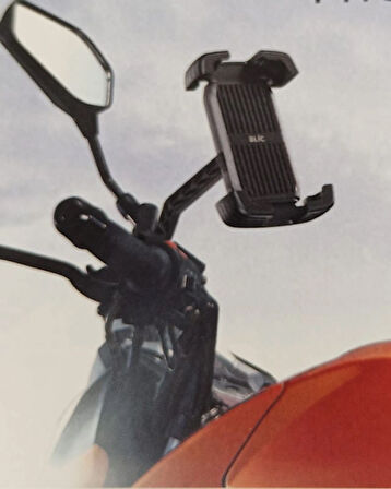  Motorsiklet Telefon Tutucu – 360° Döner, Sabitleyici & Kaymaz Aparat & Universal & Ayna Aparatlı