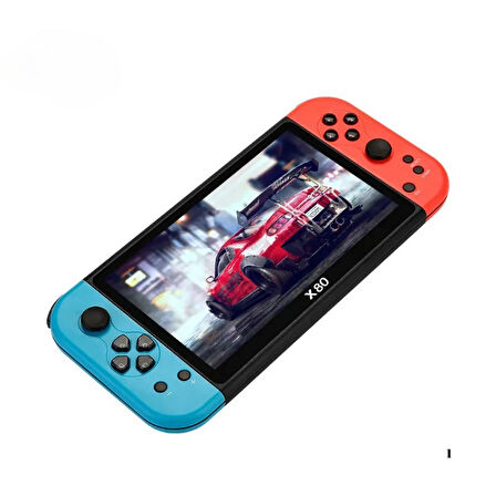 GAMEBOX+5000 Oyunlu Nostalji Atari 7 Inç Geniş Ekran 128BIT Retro Video Oyunu