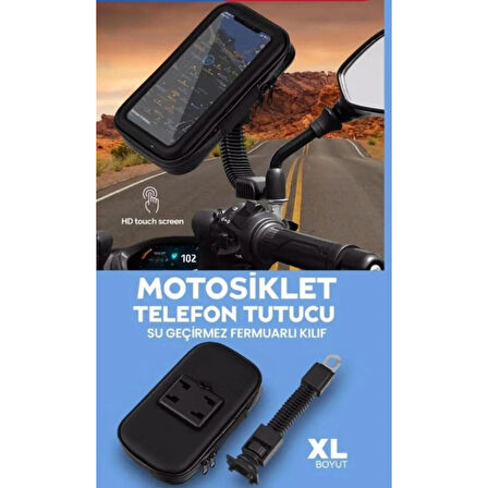 Motor, Motosiklet, Scooter ve Bisikletler İçin Su Geçirmez Telefon Tutucu Çanta Dayanıklı ve Güvenli