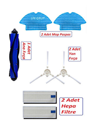 Tefal X-Plorer Serie S40 S60 S75 Robot Süpürge Allergy Kit Filtre Ve Fırça Yedek Parça