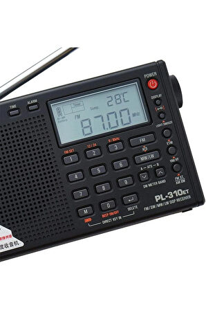 Tecsun PL-310ET Taşınabilir Radyo Yüksek Sinyal Gücü FM/AM/SW/LW Dijital LED Ekranlı Stereo Alıcı Tam Bant Radyo PL310