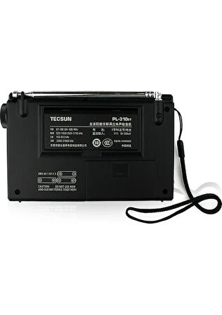 Tecsun PL-310ET Taşınabilir Radyo Yüksek Sinyal Gücü FM/AM/SW/LW Dijital LED Ekranlı Stereo Alıcı Tam Bant Radyo PL310