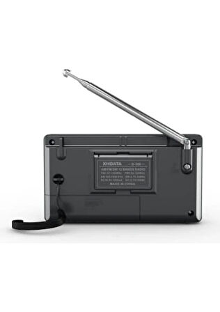 XHDATA D368 Kısa Dalga Am Fm 12 Bant Dsp Stereo Taşınabilir Radyo Mp3 Çalar Şarj Edilebilir