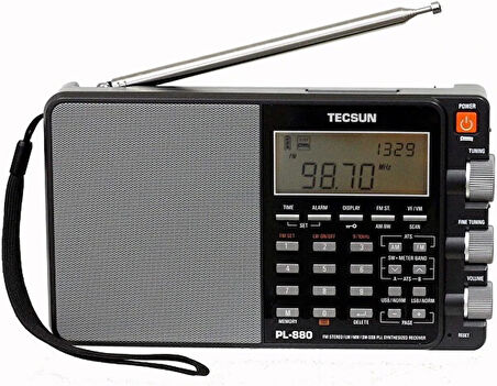 Tecsun PL880 Taşınabilir Dijital Pll Çift Dönüşümlü Am/fm