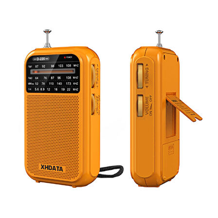 XHDATA D-220  FM 1-2/MW (9K/10K) /SW 4 Bant Yüksek Hassasiyetli DSP Dijital Radyo