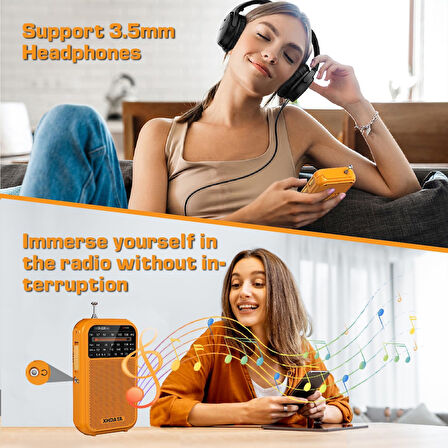 XHDATA D-220  FM 1-2/MW (9K/10K) /SW 4 Bant Yüksek Hassasiyetli DSP Dijital Radyo