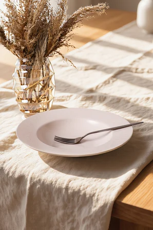 keramika mat şeffaf krem i̇yonya makarna tabağı 28 cm 950