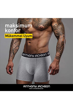 Likralı 6'lı Kutu Premium Boxer Santino 447 B