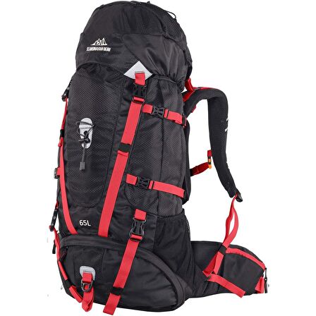 Quickup Hiking 65 lt Su Geçirmez Outdoor Sırt Çantası Kırmızı