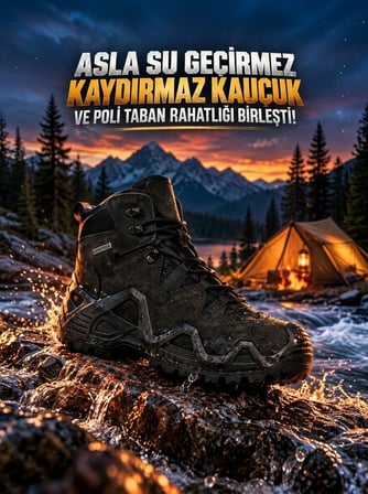 Günlük Erkek Siyah Hakiki Deri Bot Bağcıklı Tırtık Kaymaz Taban Outdoor Ayakkabı X03