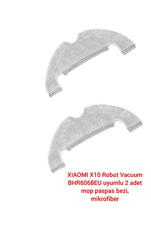Xiaomi BHR6068EU X10 robot vacuum uyumlu yedek parça Mop paspas 2 adet