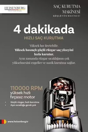 Profesyonel Saç Kurutma Güçlü Fön Makinesi Full Set 5 in 1
