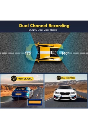 Araç içi kamera 2 Kameralı UHD 4K+2K IPS HD Ekran Wifi li Gece Görüşlü Araç Kamerası Car Dvr Dashcam
