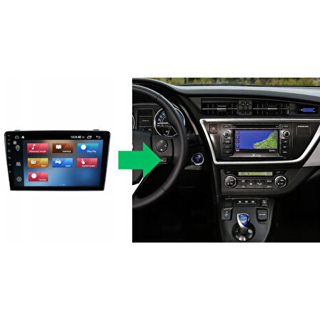 Toyota Auris Android Multimedya Sistemi 4-64 Cadence (2013-2018)+ Dört Bölge 360 Derece Kamera Sistemi Hediye