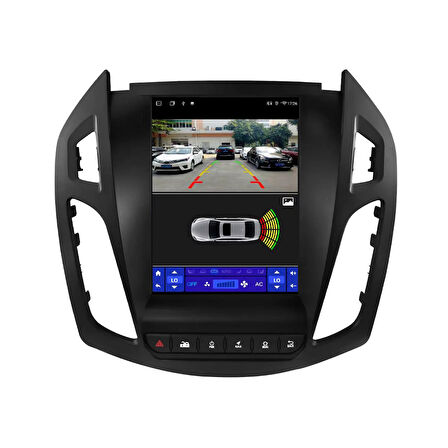 Ford Connect (Siyah Çerçeveli) 2K Görüntü Kaliteli Tesla 9.7 Inch Multimedya Sistemi 4+64 Myway (2013-2016)
