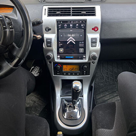 Citroen C4 (Gri Çerçeveli) 2K Görüntü Kaliteli Tesla 9.7 Inch Multimedya Sistemi 4+64 Myway (2005-2011)