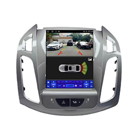 Ford Connect (Gri Çerçeveli) 2K Görüntü Kaliteli Tesla 9.7 Inch Multimedya Sistemi 4+64 Myway (2013-2016)