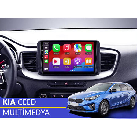 Kia Ceed 2K Çözünürlükte Ekran Android 15 Multimedya Sistemi 8+256 Myway (2018-2021)