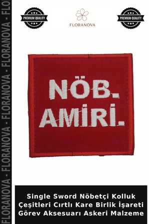 Single Sword Nöbetçi Kolluk Çeşitleri Cırtlı Kare Birlik İşareti Görev Aksesuarı Askeri Malzeme