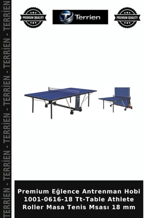 Premium Eğlence Antrenman Hobi 1001-0616-18 Tt-Table Athlete Roller Masa Tenis Msası 18 mm