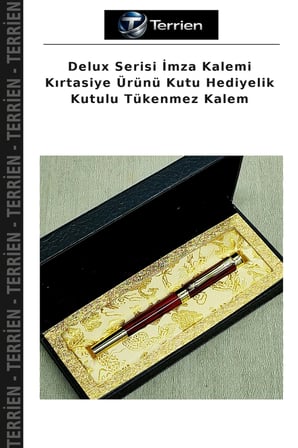 Delux Serisi İmza Kalemi Kırtasiye Ürünü Kutu Hediyelik Kutulu Tükenmez Kalem