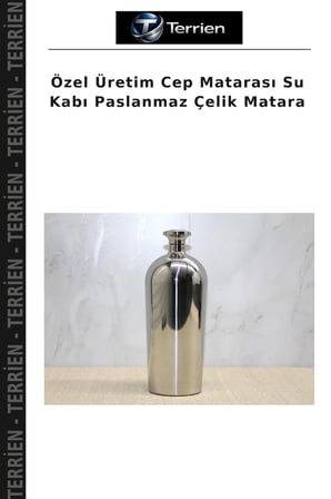 Özel Üretim Cep Matarası Su Kabı Paslanmaz Çelik Matara