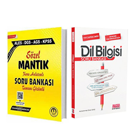 Tasarı Yayınları ALES DGS KPSS Sözel Mantık ve AKM Dil Bilgisi Soru Bankası Seti 2 Kitap
