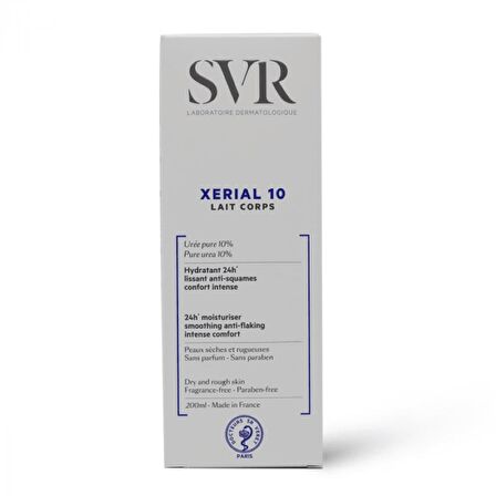 SVR Xerial 10 Nemlendirici Parabensiz Kuru Cilt için  Vücut Losyonu 200 ml 