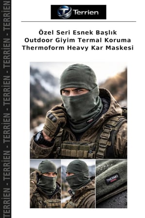 Özel Seri Esnek Başlık Outdoor Giyim Termal Koruma Thermoform Heavy Kar Maskesi