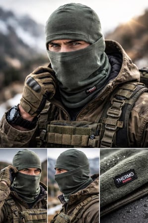 Özel Seri Esnek Başlık Outdoor Giyim Termal Koruma Thermoform Heavy Kar Maskesi