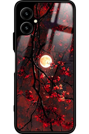 Omix X3 Uyumlu Van Gogh Kırmızı Ağaç Tablo Tasarımlı Parlak Silikon Kılıf