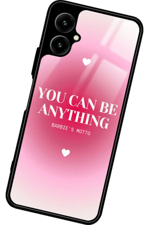 Omix X3 Uyumlu Barbies Motto Yazılı Parlak Silikon Kılıf